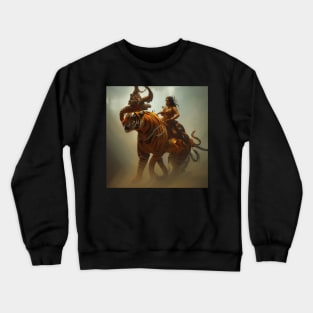 Durga Riding into Battle Crewneck Sweatshirt